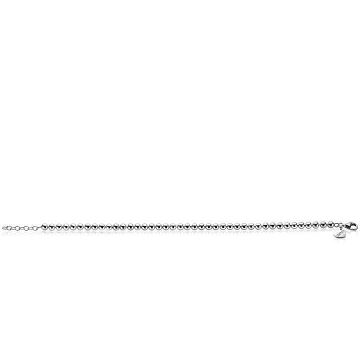 ZINZI zilveren armband met bolletjes schakel 4mm breed 18-20cm ZIA2659