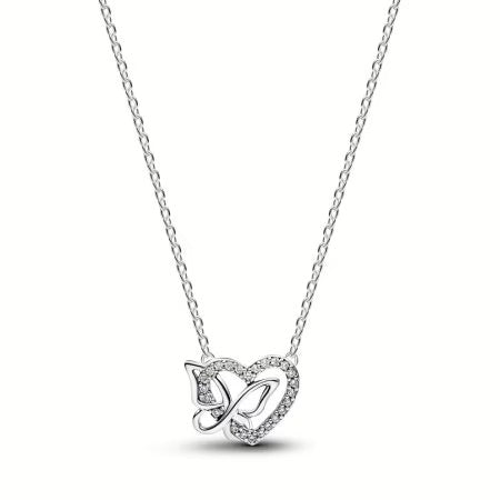 Pandora Entwined Heart & Butterfly Collier 394477C01