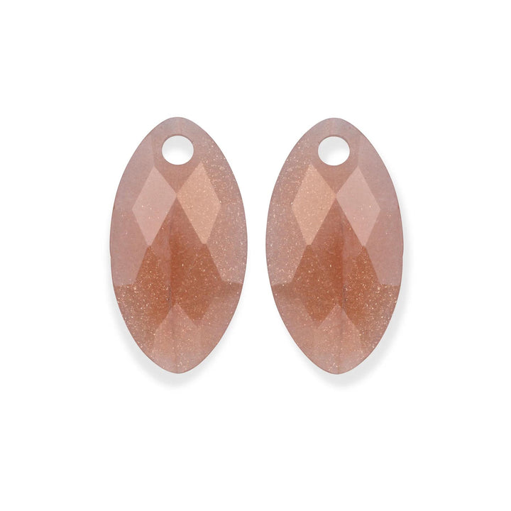 Earstones | Leaf Sunstone EAGEM58-FCLF-S