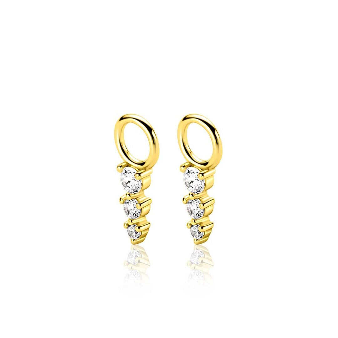 ZINZI Gold Plated Zilveren Oorbedels ZICH2887Y
