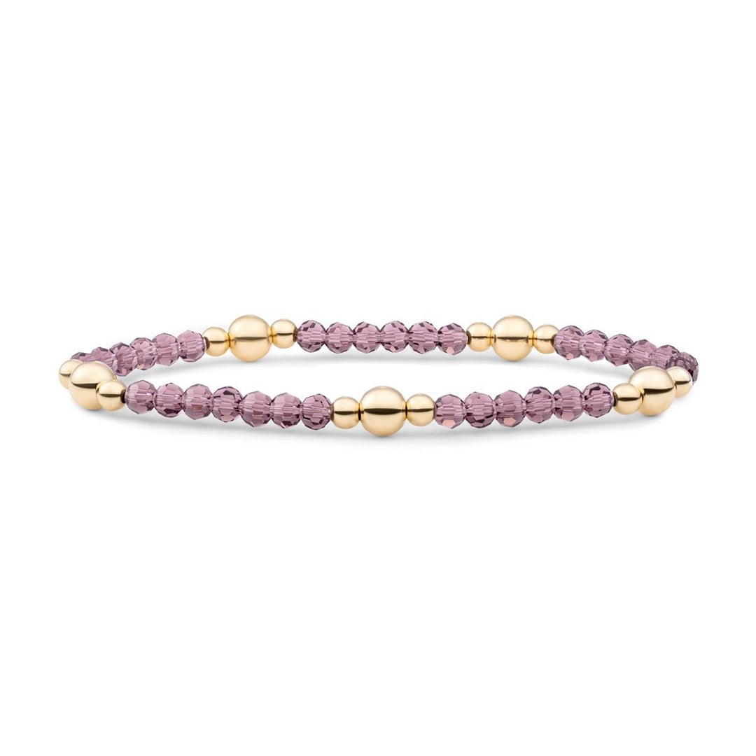 Bracelet |Aubergine Quartz Bold MixGold BLK01G-G59