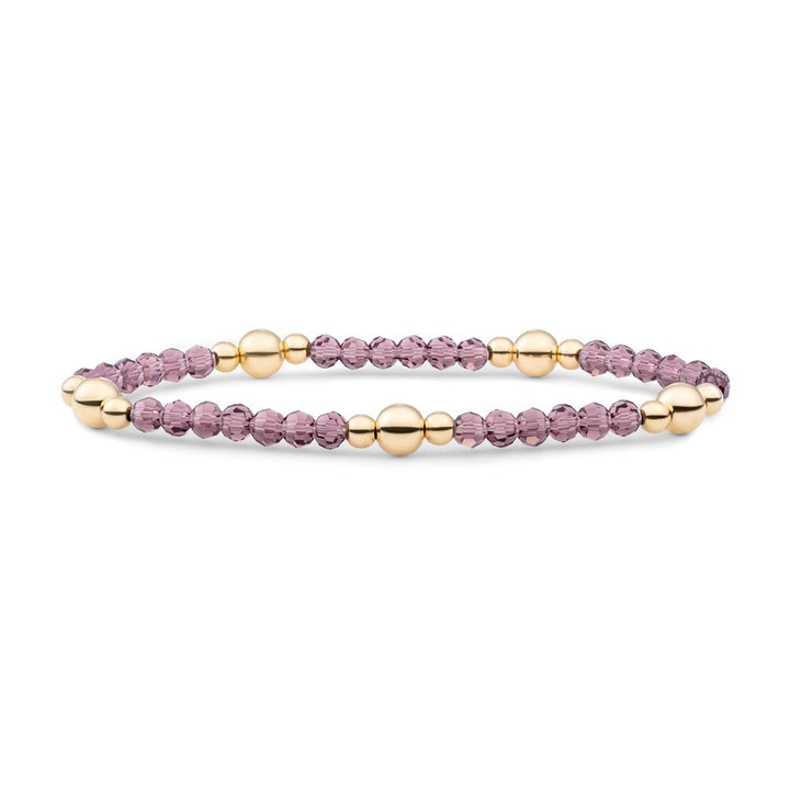 Bracelet |Aubergine Quartz Bold MixGold BLK01G-G59