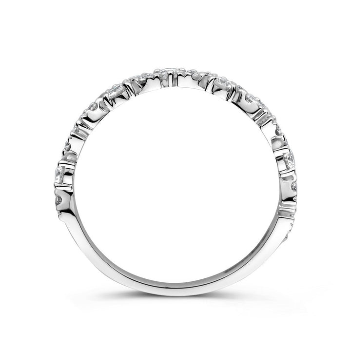 14 karaats witgouden ring met diamant 0.58 ct