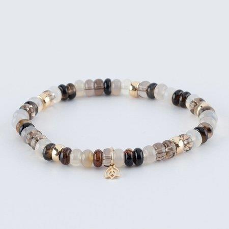 Y&amp;G City Chique armband | Rookkwarts &amp; 14k goud SP0023