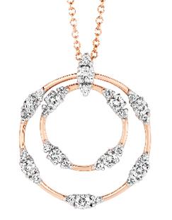 Tirisi Jewelry Collier TN2113 (2P) – 18 kt Roségoud met Diamant 0.92 ct TW/VS1