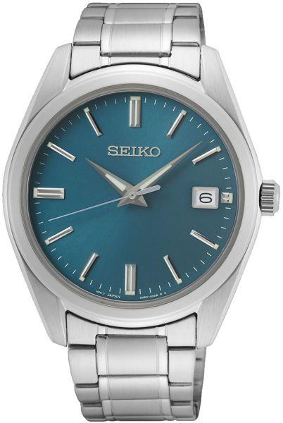 Seiko SUR525P1 herenhorloge met blauwe wijzerplaat en saffierglas