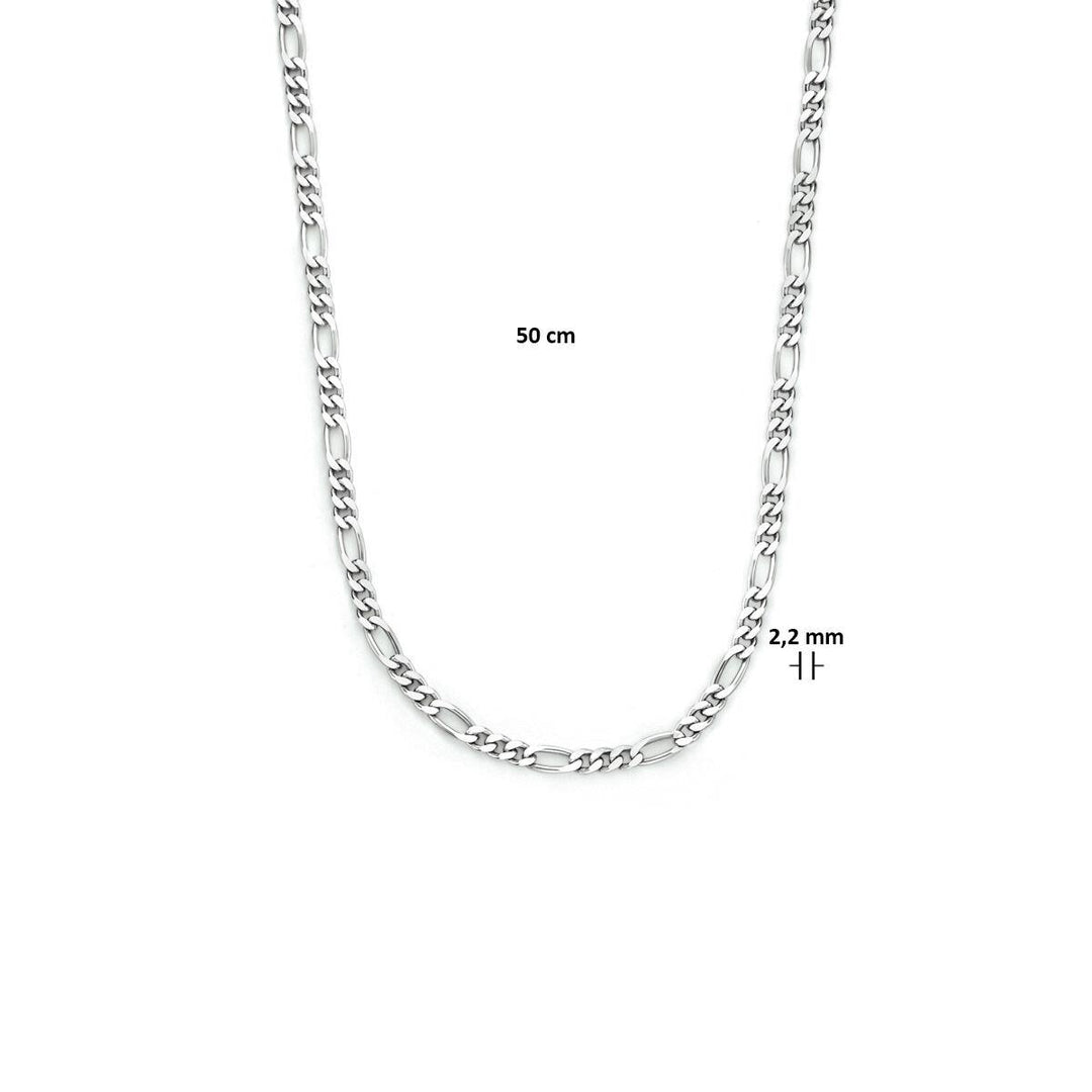 zilveren figaro collier 2.2  mm 50 cm