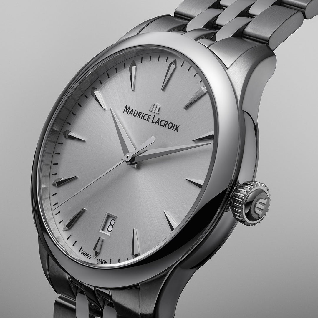 Maurice Lacroix 1975 Quartz (39mm) Silver Sun-Brushed Dial  Stainless Steel Bracelet 750007-SS002-130-1