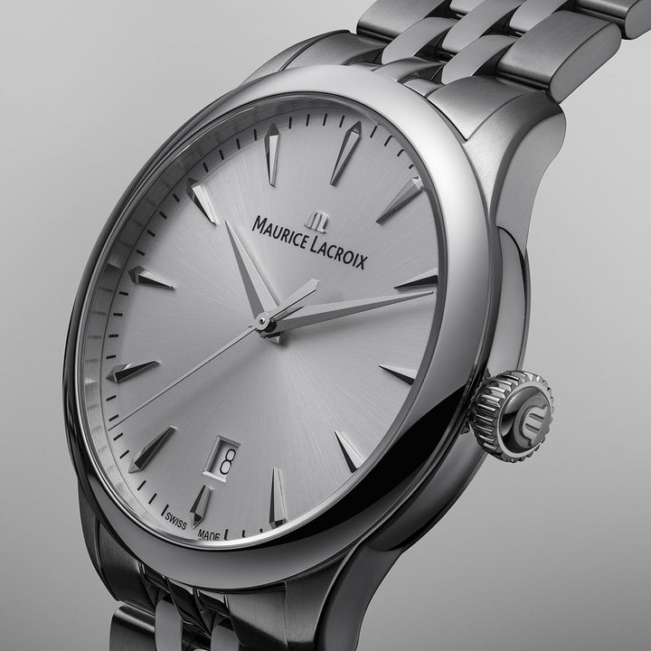 Maurice Lacroix 1975 Quartz (39mm) Silver Sun-Brushed Dial  Stainless Steel Bracelet 750007-SS002-130-1
