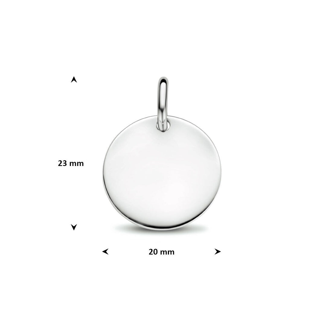 Graveerhanger rond 20mm zilver 13.34735