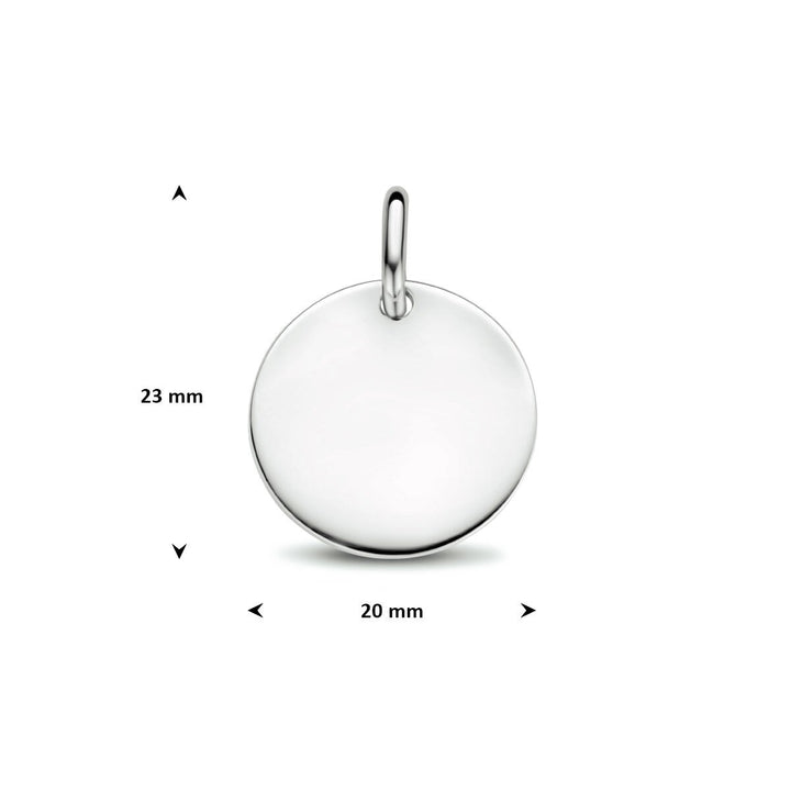 Graveerhanger rond 20mm zilver 13.34735