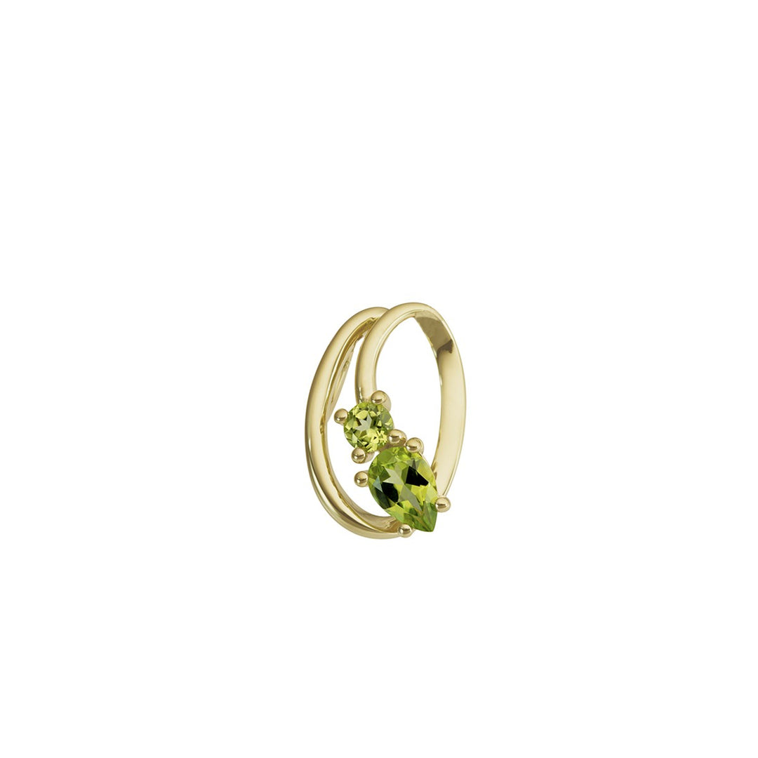 18 kt hanger Peridot geelgoud