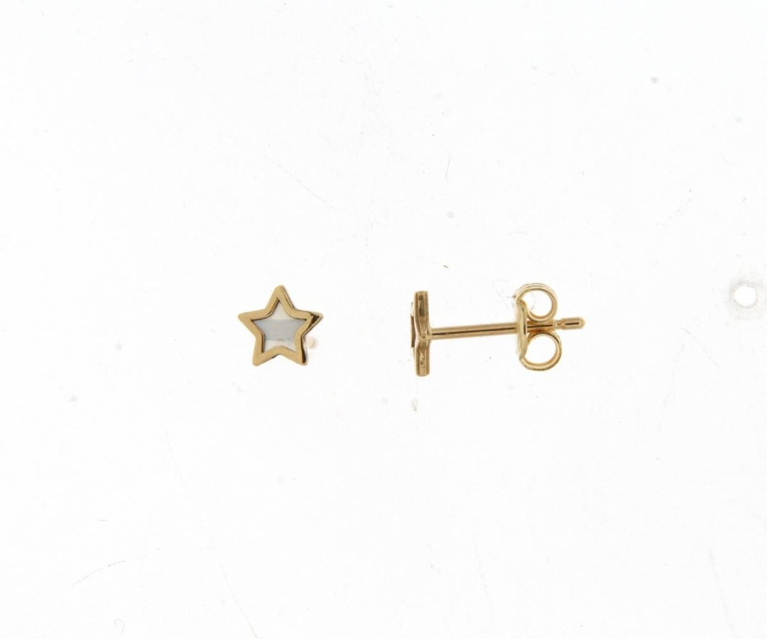 Oorstekers ster Geel goud 18 kt 065828