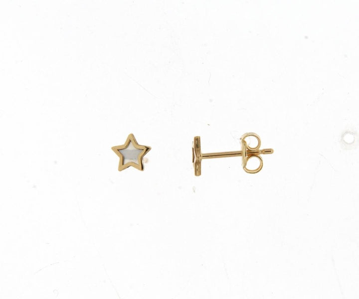 Oorstekers ster Geel goud 18 kt 065828