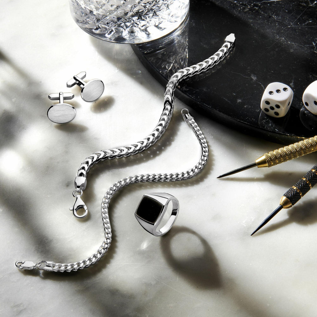 zilveren manchetknopen 14.5x 19 mm