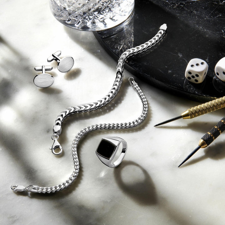 zilveren manchetknopen 14.5x 19 mm