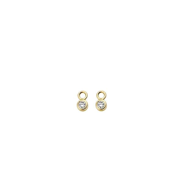 Oorbedels 9058YZI - 14k Geelgoud met Zirkonia
