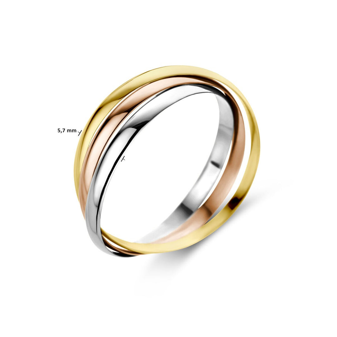 14 kt tri color ring