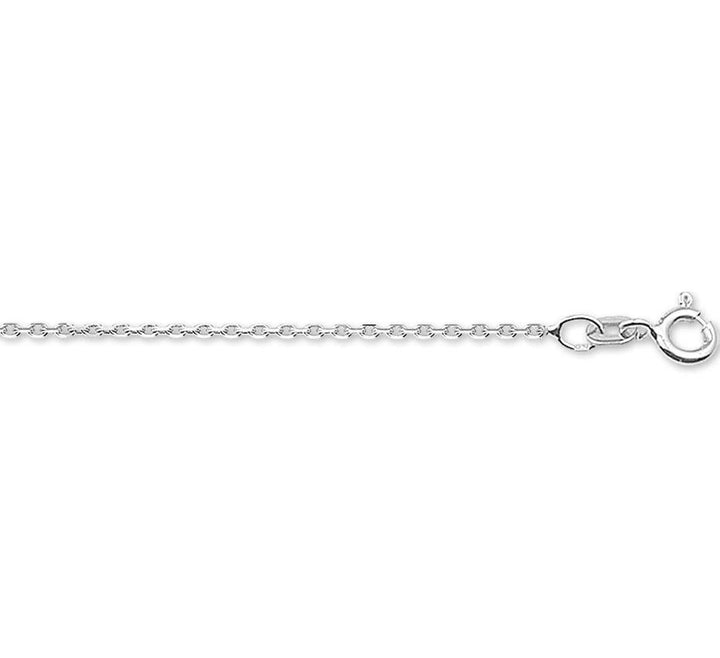 14 karaat witgouden anker collier 1.1 mm – 45 cm