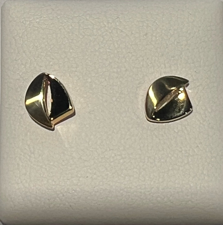 14 kt oorknoppen mat glas fantasie