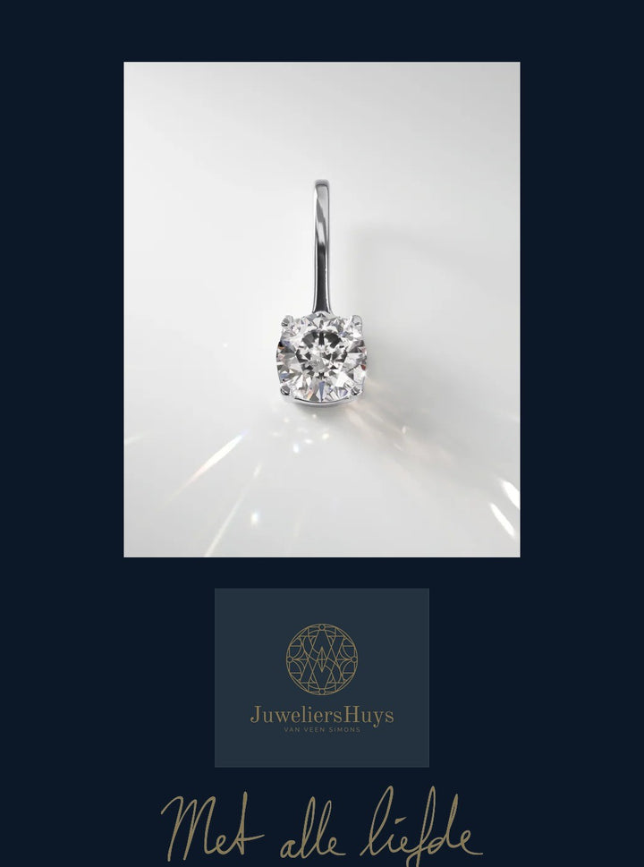 925 Sterling Zilveren Hanger met Lab Grown Diamant – 0.10 ct E VS2