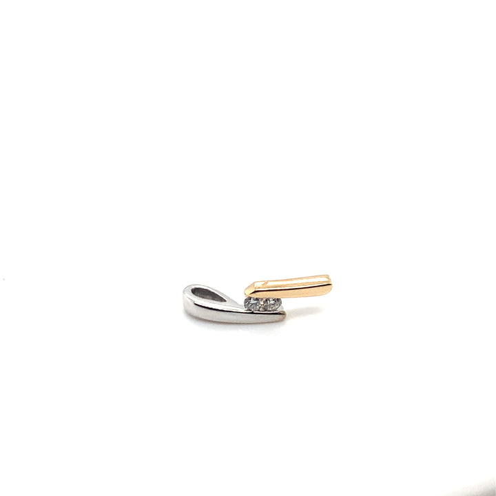 14 kt bicolor hanger vorkmodel diamant