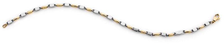 Monzario 82-A BIC 14 Karaat Bicolor Gouden Armband