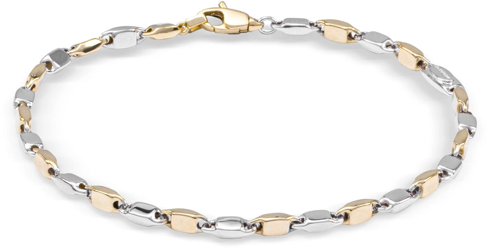 Monzario 82-A BIC 14 Karaat Bicolor Gouden Armband