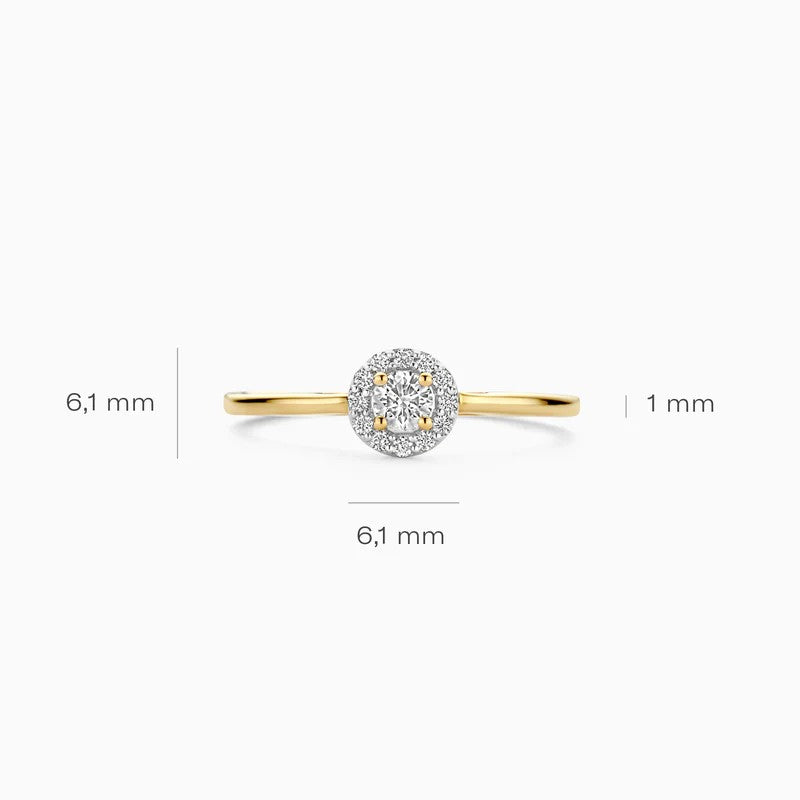 14k Geelgoud Lab Diamonds Ring LG1023Y/58