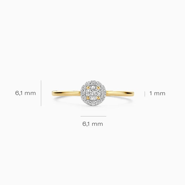14k Geelgoud Lab Diamonds Ring LG1023Y/58