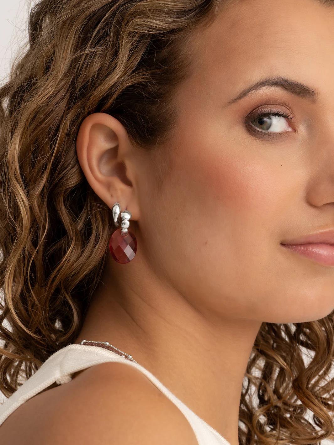 Earrings | Bubble Huggies - Silver EAS33