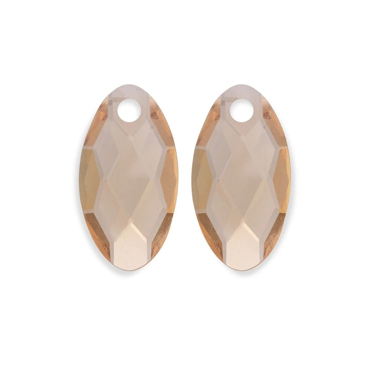 Earstones | Leaf - Light Gold Citrine Quartz EAGEM65-FCLF-S