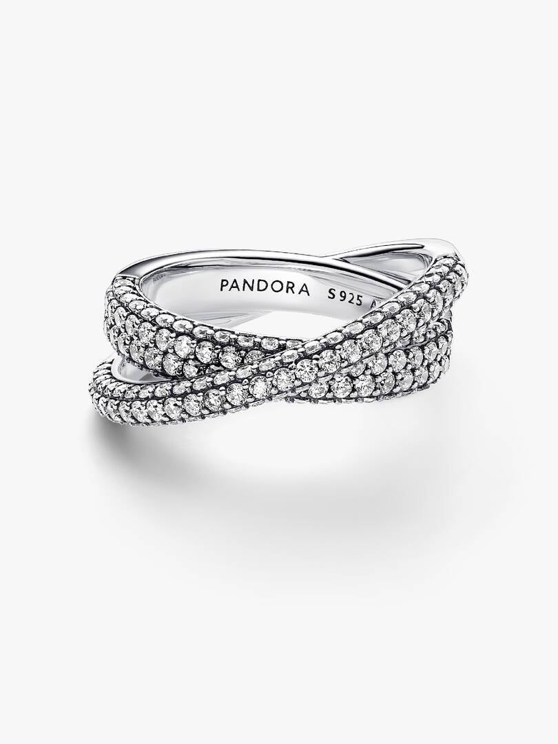 PANDORA PAVÉ CROSSOVER DUAL BAND RING - 193022C01