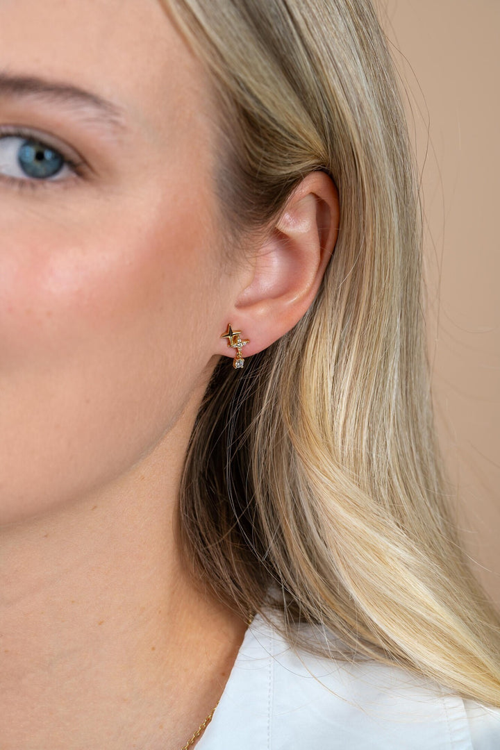 14,5mm ZINZI goldplated zilveren oorstekers &