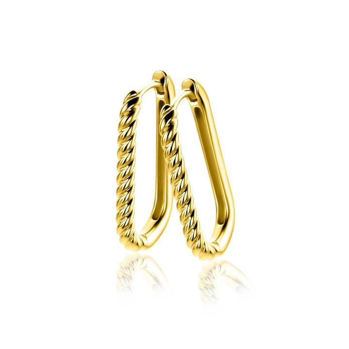 ZINZI geelvergulde zilveren oorringen ovaal 24 mm ZIO2692G