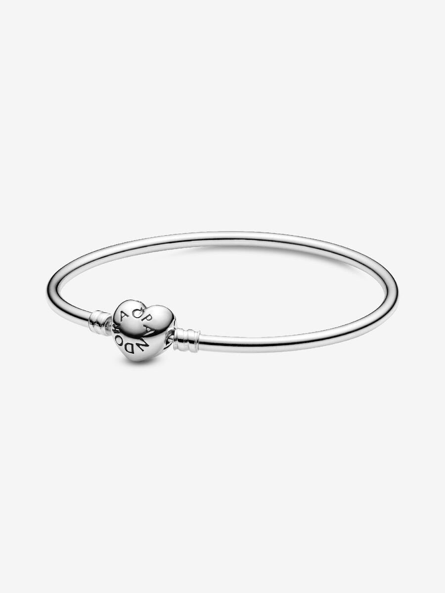Pandora Moments Bangle met Hartsluiting 596268 17 cm