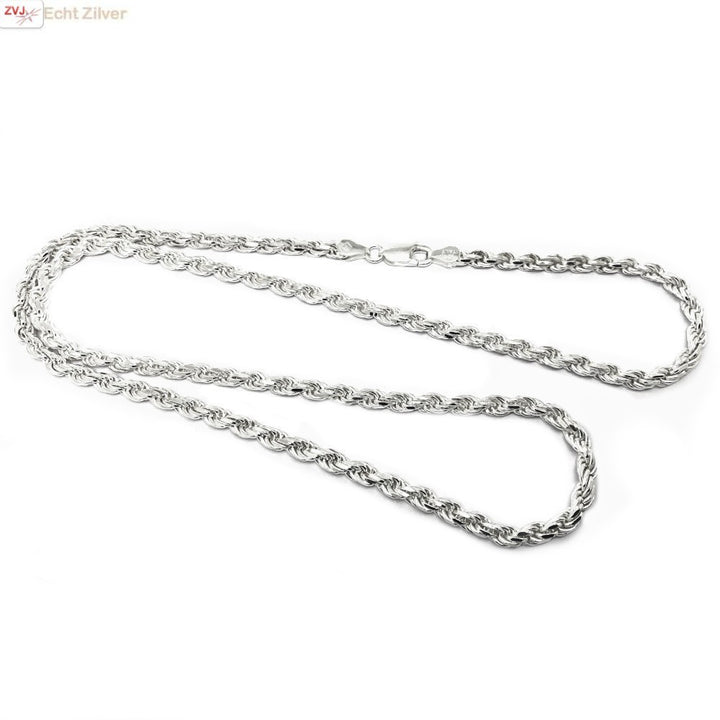 Zilveren Massieve Koord Armband 3 mm  21 cm