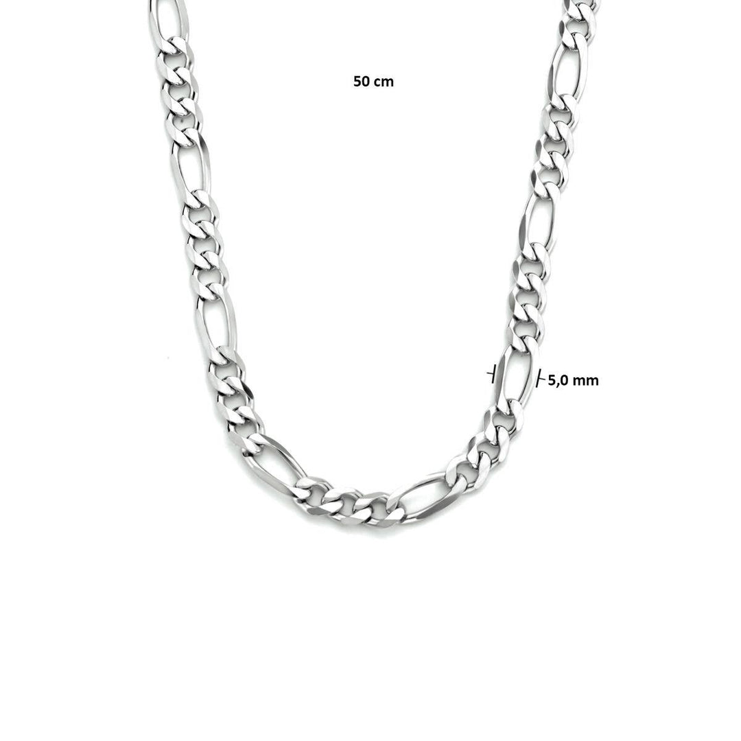 zilveren figaro collier 5 mm 50 cm