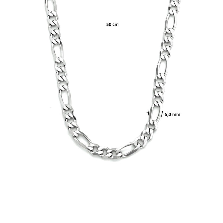 zilveren figaro collier 5 mm 50 cm