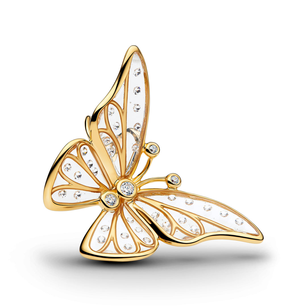 Pandora Butterfly Bedel 764487C01 – 14k Verguld met Zirkonia
