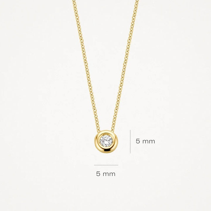 Blush collier 3114YDI van 14 karaat geelgoud met diamant