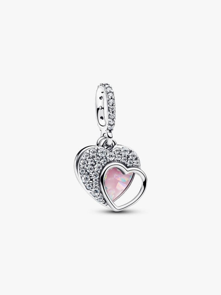 Pandora Dubbele Hart Bedel “To my Beautiful Mother” 794456C01