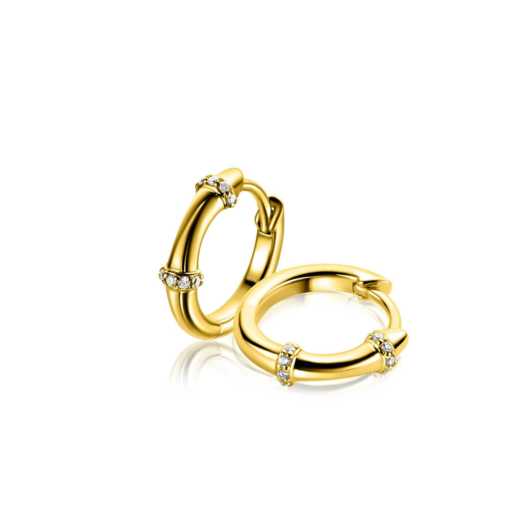 15mm ZINZI gold plated zilveren oorringe