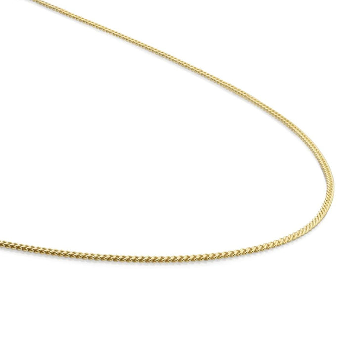 Sparkling Jewels Curb chain gold plated - Silver - 45cm SN-CBG-045