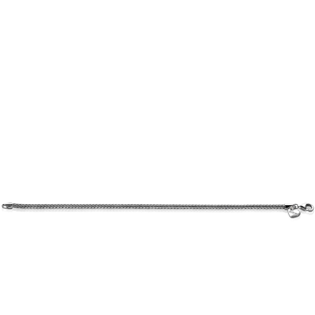ZINZI zilveren schakelarmband vossenstaart 3mm breed 19cm ZIA1287