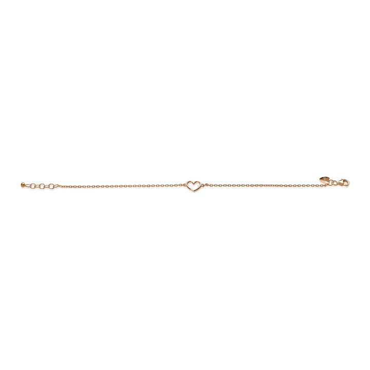 ZINZI Zilveren Armband Rosé Verguld met Open Hartje – ZIA1420R