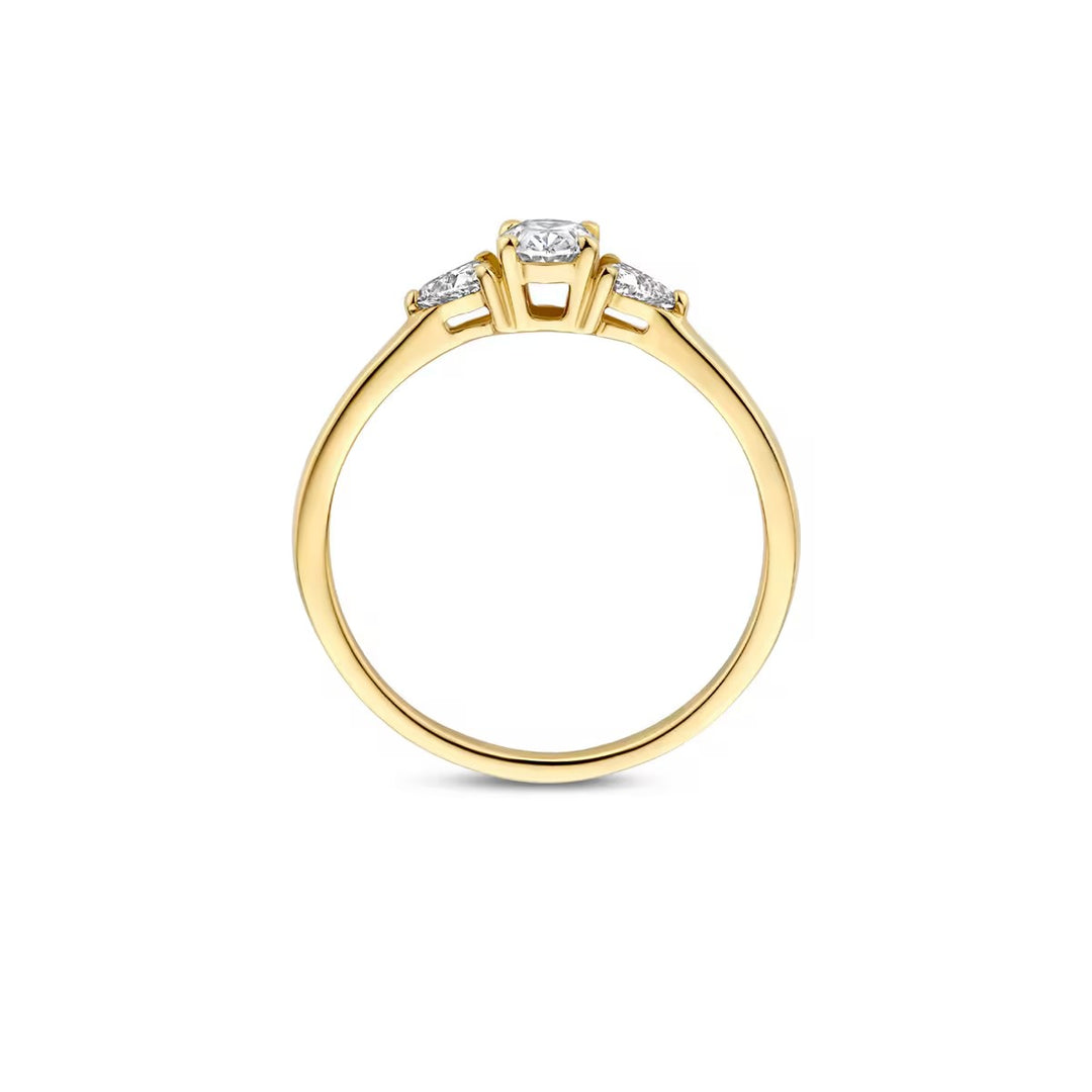 Lab diamonds ring LG1039Y - 14k Geelgoud
