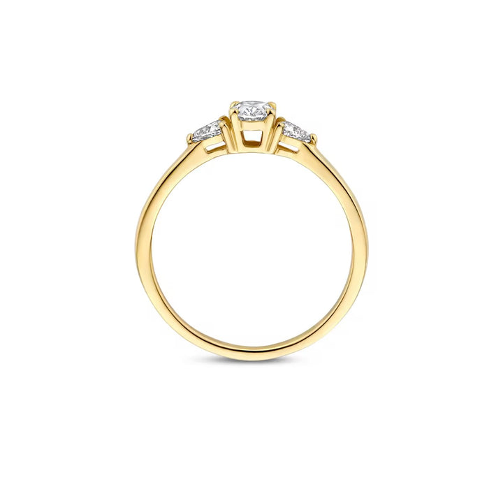 Lab diamonds ring LG1039Y - 14k Geelgoud
