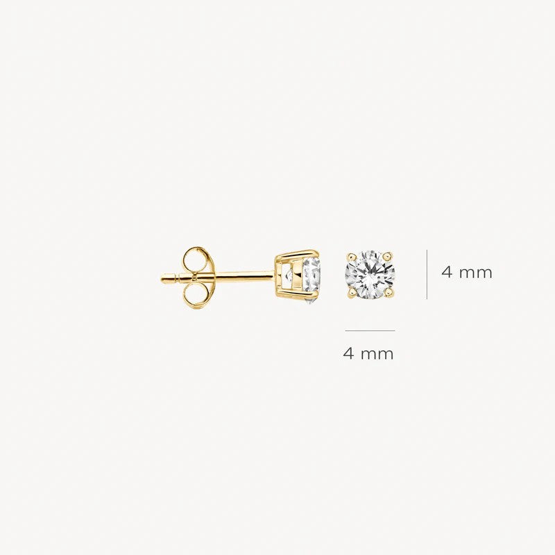 Blush Jewels oorknoppen 7127YZI - 14k Geelgoud met Zirkonia
