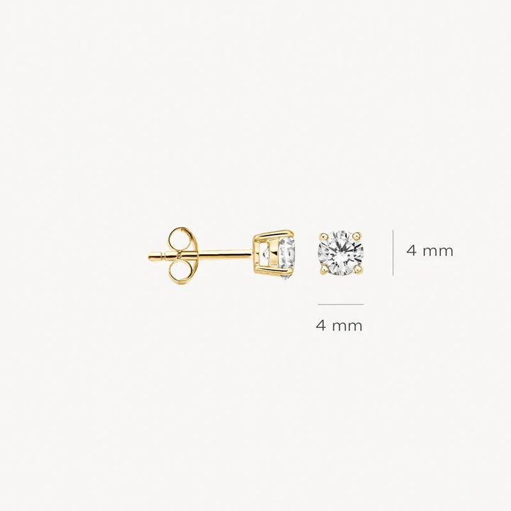 Blush Jewels oorknoppen 7127YZI - 14k Geelgoud met Zirkonia